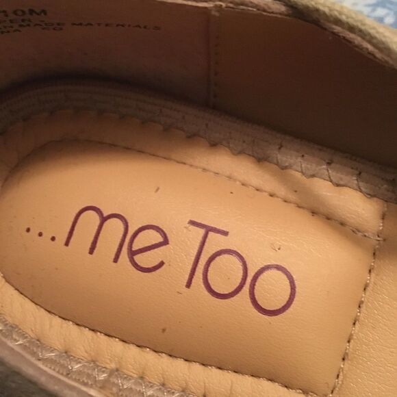 Me Too Amber Lace Up Tan Leather Suede Flats 10 - Picture 12 of 13